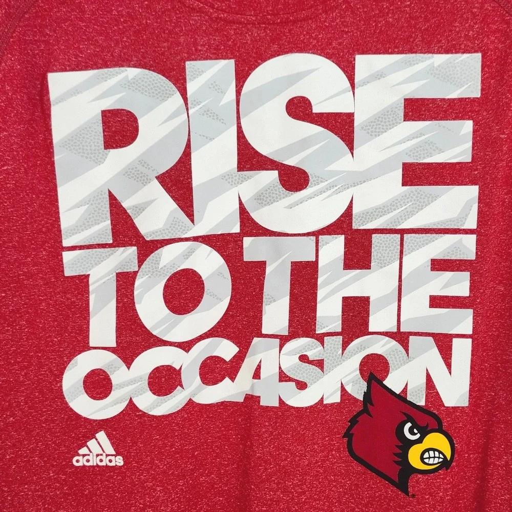 Adidas Louisville Cardinals Climalite Performance Shirt Mens XL Red‎ Long Sleeve